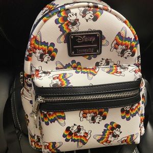 Disney Loungefly Mini Backpack Rainbow Mickey